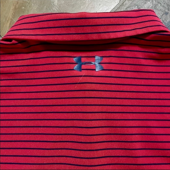 Under Armour•YLG•Performance™ Golf Polo•Red/Navy - Picture 5 of 7